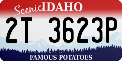 ID license plate 2T3623P