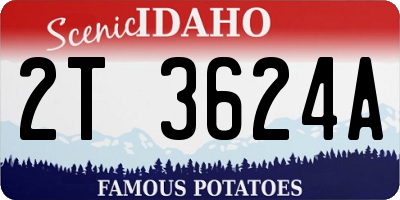 ID license plate 2T3624A