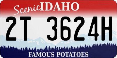 ID license plate 2T3624H