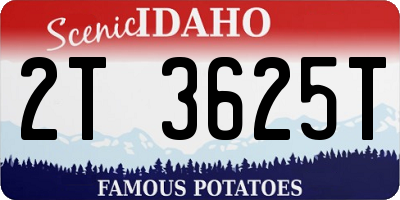 ID license plate 2T3625T
