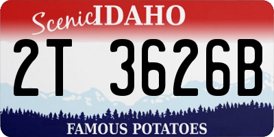 ID license plate 2T3626B