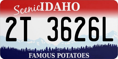 ID license plate 2T3626L
