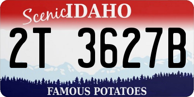 ID license plate 2T3627B