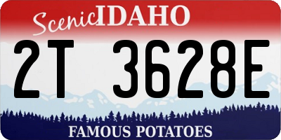 ID license plate 2T3628E
