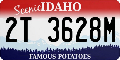 ID license plate 2T3628M