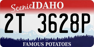ID license plate 2T3628P
