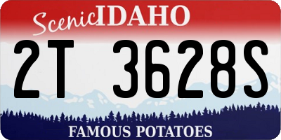 ID license plate 2T3628S