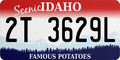 ID license plate 2T3629L