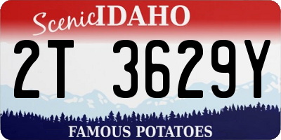 ID license plate 2T3629Y