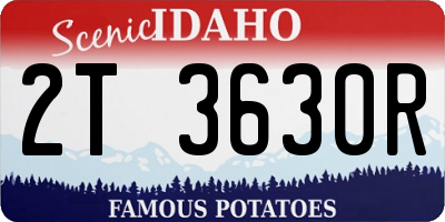 ID license plate 2T3630R