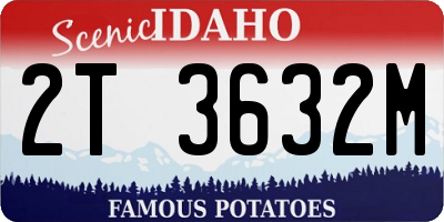 ID license plate 2T3632M