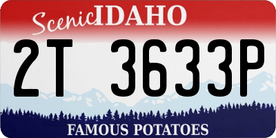 ID license plate 2T3633P