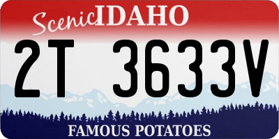 ID license plate 2T3633V