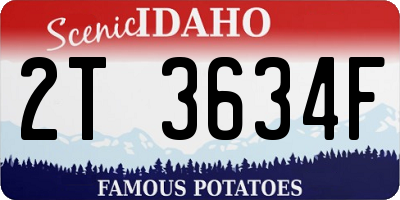 ID license plate 2T3634F