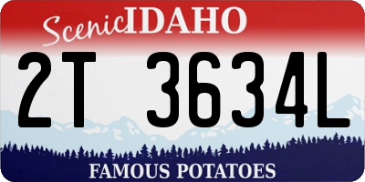 ID license plate 2T3634L