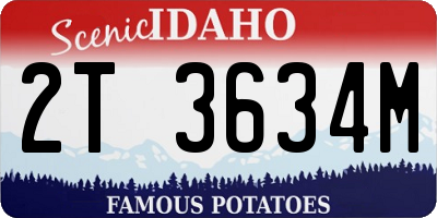 ID license plate 2T3634M