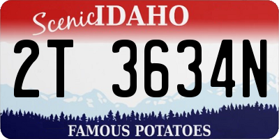 ID license plate 2T3634N
