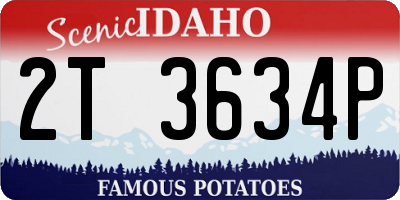 ID license plate 2T3634P