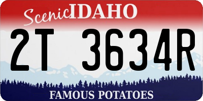 ID license plate 2T3634R