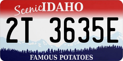 ID license plate 2T3635E