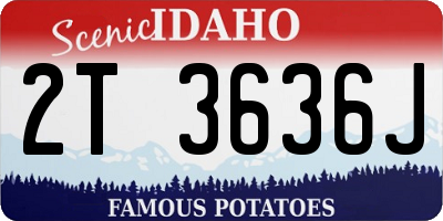 ID license plate 2T3636J