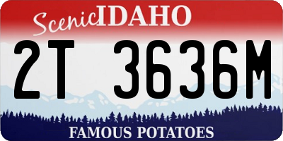 ID license plate 2T3636M