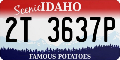 ID license plate 2T3637P