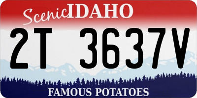 ID license plate 2T3637V