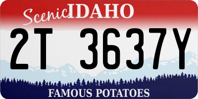 ID license plate 2T3637Y