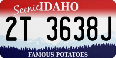 ID license plate 2T3638J