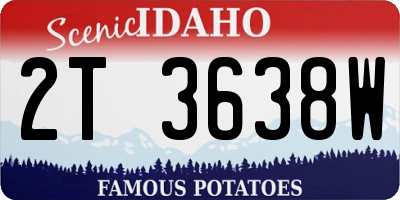 ID license plate 2T3638W