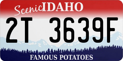 ID license plate 2T3639F