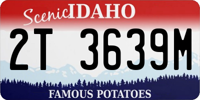 ID license plate 2T3639M