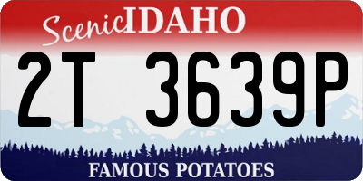 ID license plate 2T3639P