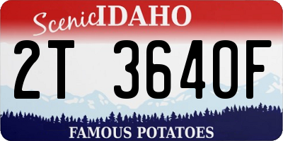 ID license plate 2T3640F
