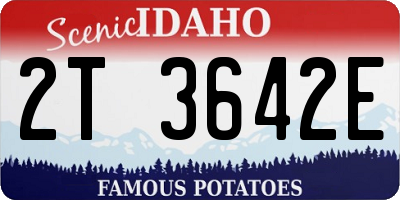ID license plate 2T3642E
