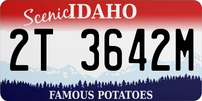 ID license plate 2T3642M