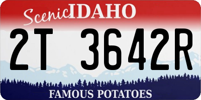 ID license plate 2T3642R