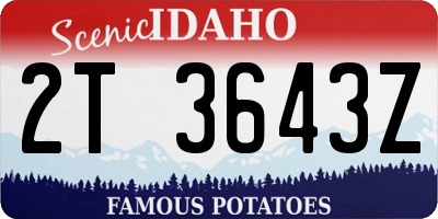 ID license plate 2T3643Z