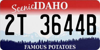 ID license plate 2T3644B