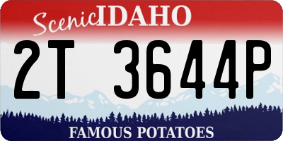 ID license plate 2T3644P