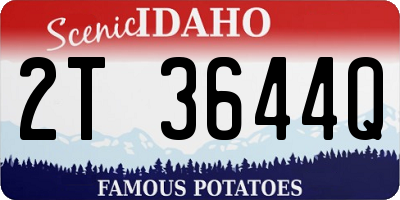 ID license plate 2T3644Q