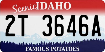 ID license plate 2T3646A