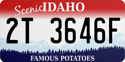 ID license plate 2T3646F