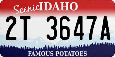 ID license plate 2T3647A