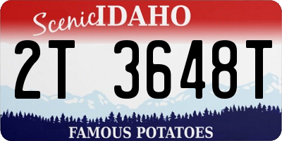 ID license plate 2T3648T