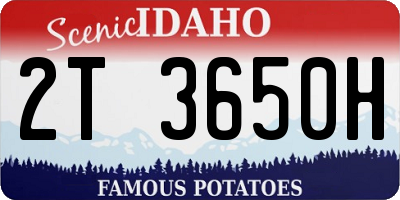 ID license plate 2T3650H