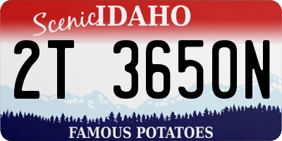 ID license plate 2T3650N