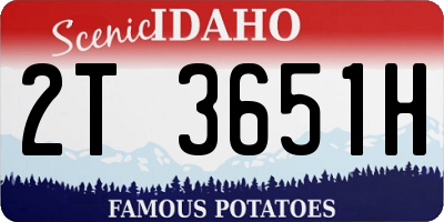 ID license plate 2T3651H
