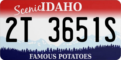 ID license plate 2T3651S